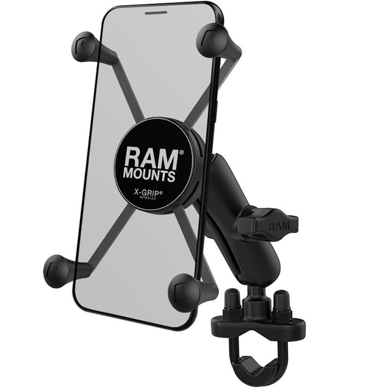 RAM Mounts X-Grip Large Phone Mount with Handlebar U-Bolt Base RAM-B-149Z-A-UN10U with Short Arm for Motorcycle, ATV/UTV, Bike - Image 1